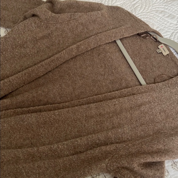Daniel Cremieux Brown Open-Front Long Cardigan - Picture 4 of 4